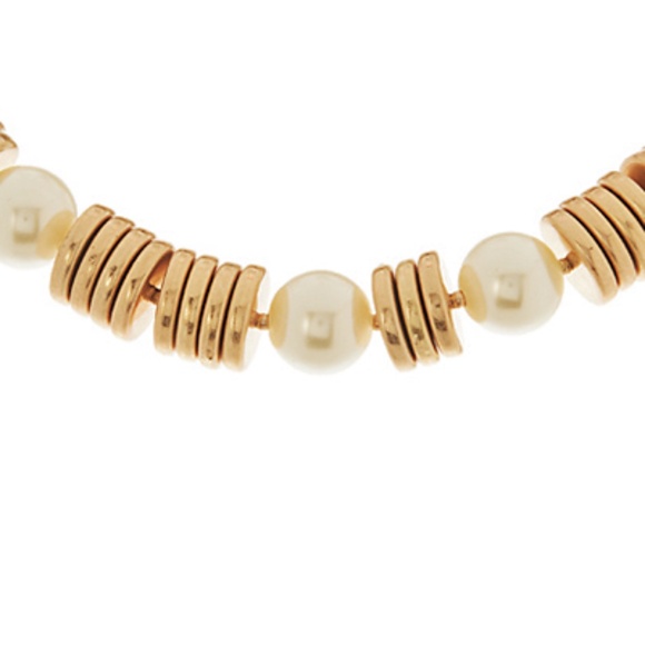 Pearl Station & Disk Necklace - Picture 2 of 2